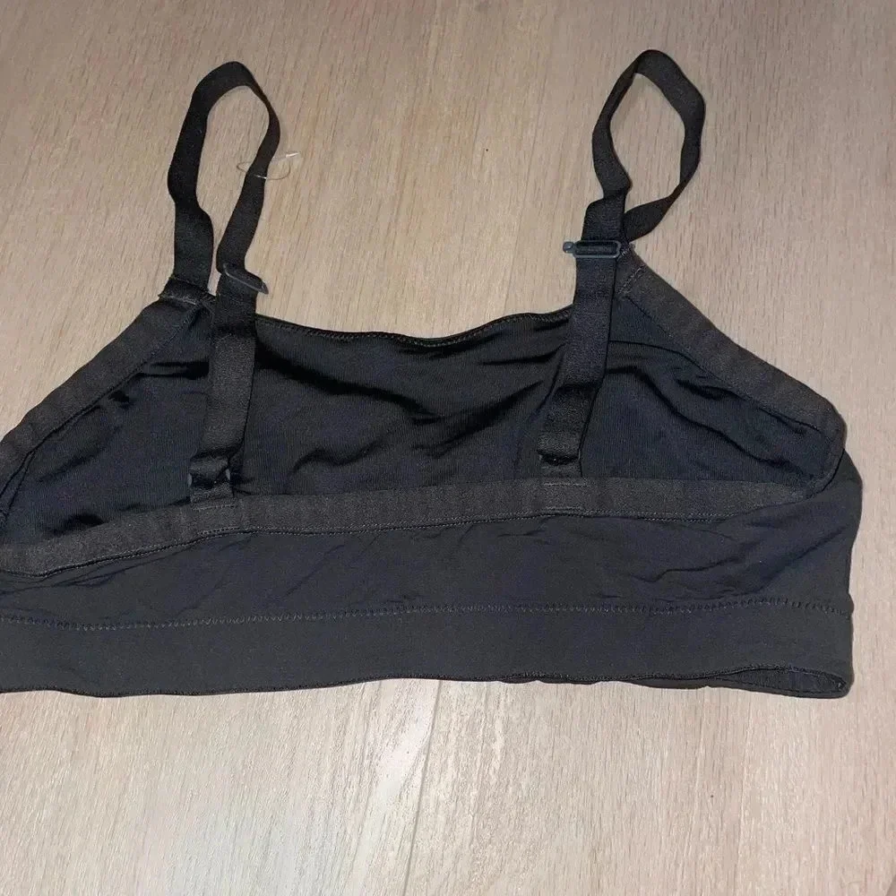 NATORI UNLINED CONVERTIBLE BRALETTE WITH LIGHT SUPPORT DARK GREY SIZE XL
